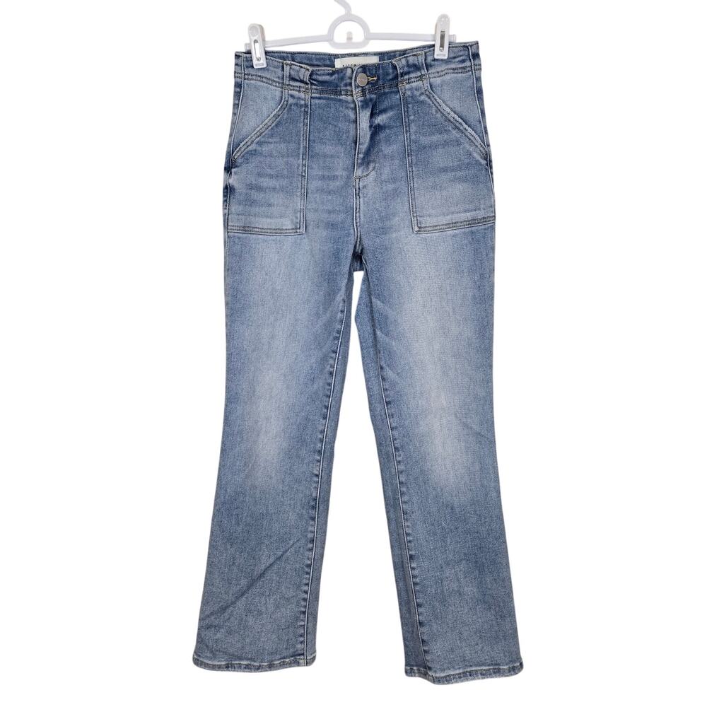 Women's Risen Patch Pocket Ankle Flare Jeans Lightwash Denim | Size 3/26